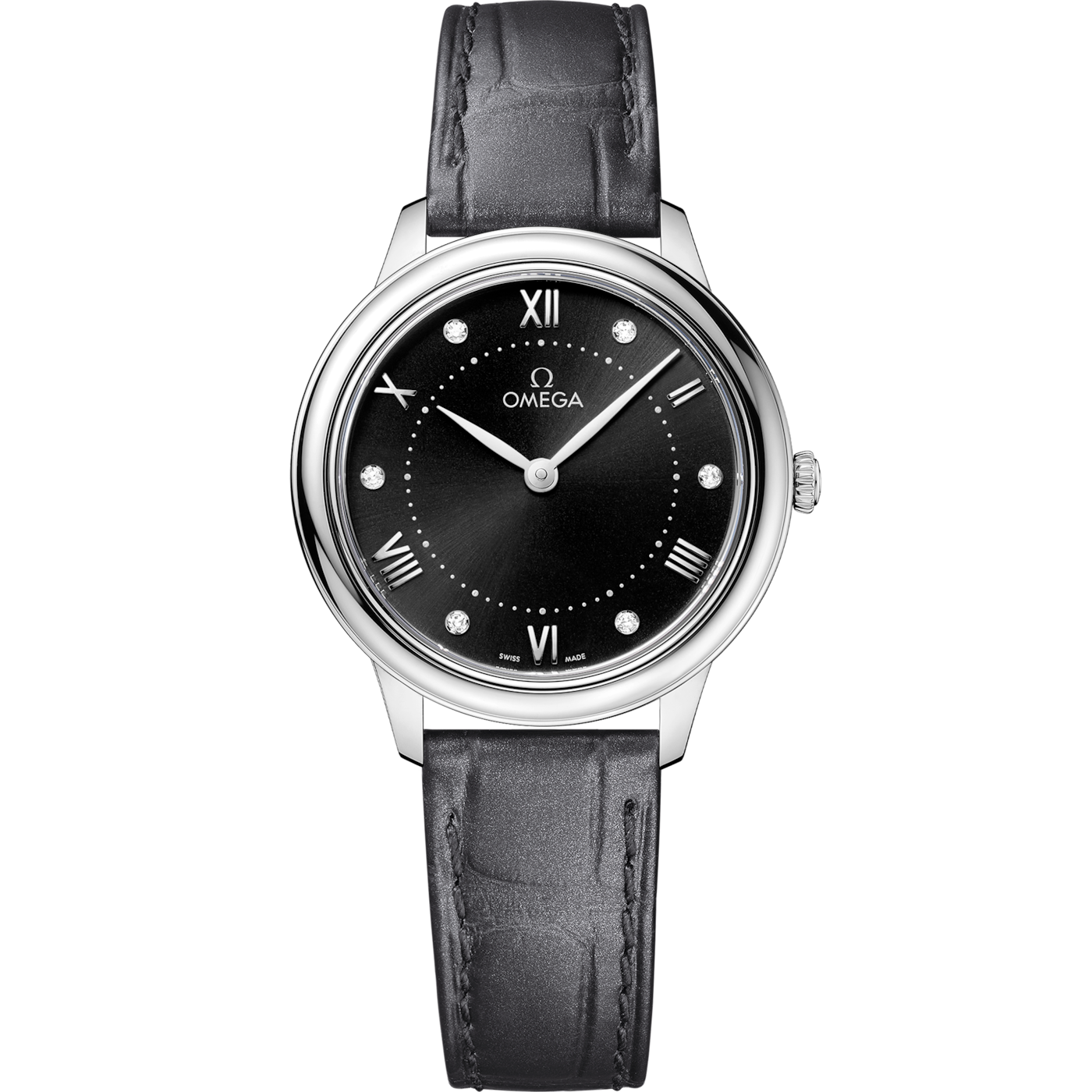 Omega De Ville Quartz 30 Stainless Steel / Black - Diamond — Ref. 434.13.30.60.51.001