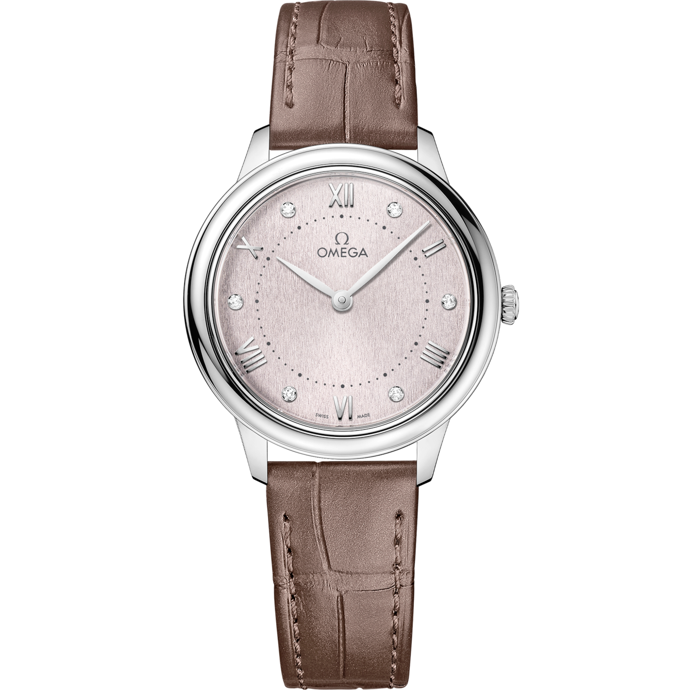 Omega De Ville Quartz 30 Stainless Steel / Rose - Diamond — Ref. 434.13.30.60.52.001