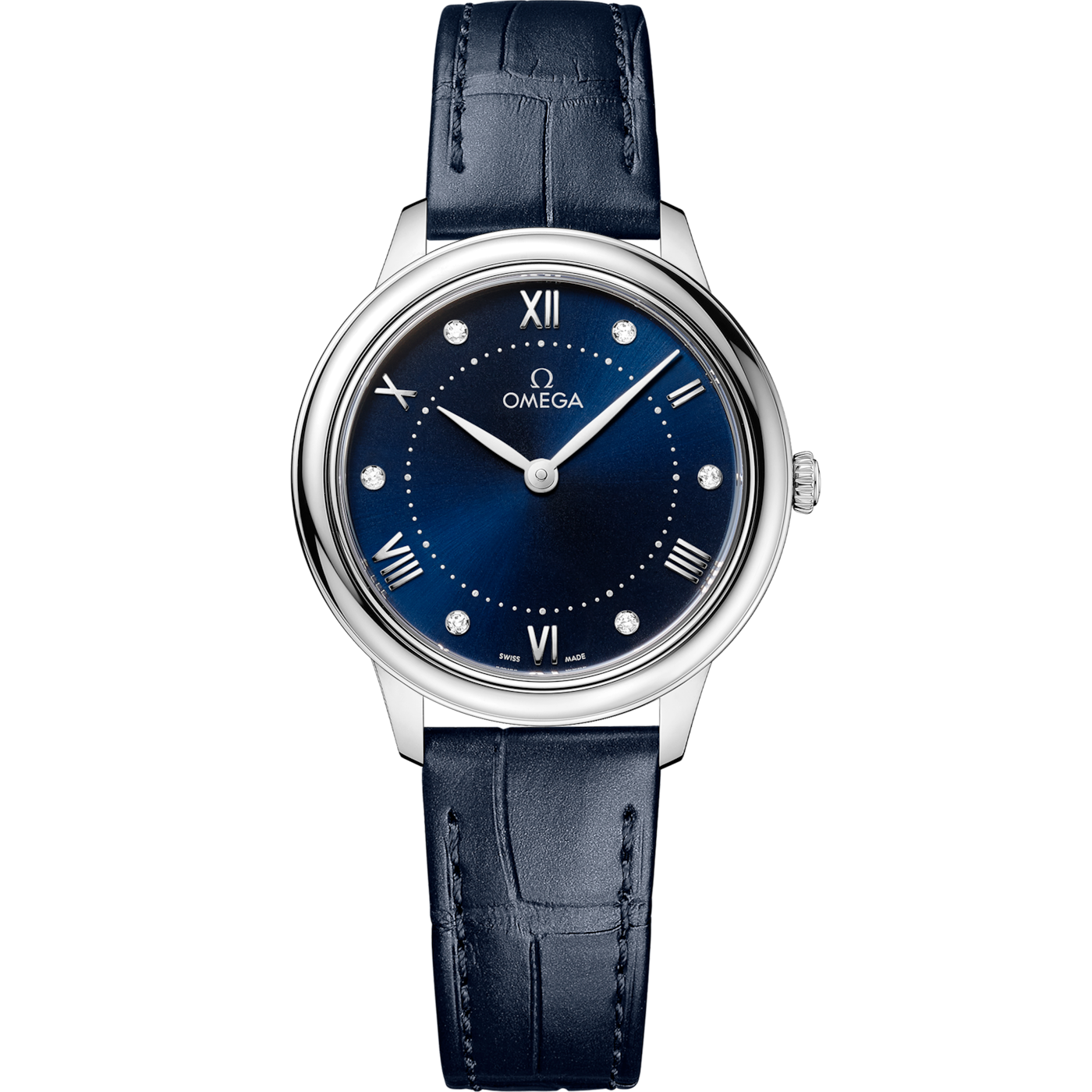 Omega De Ville Quartz 30 Stainless Steel / Blue - Diamond — Ref. 434.13.30.60.53.001