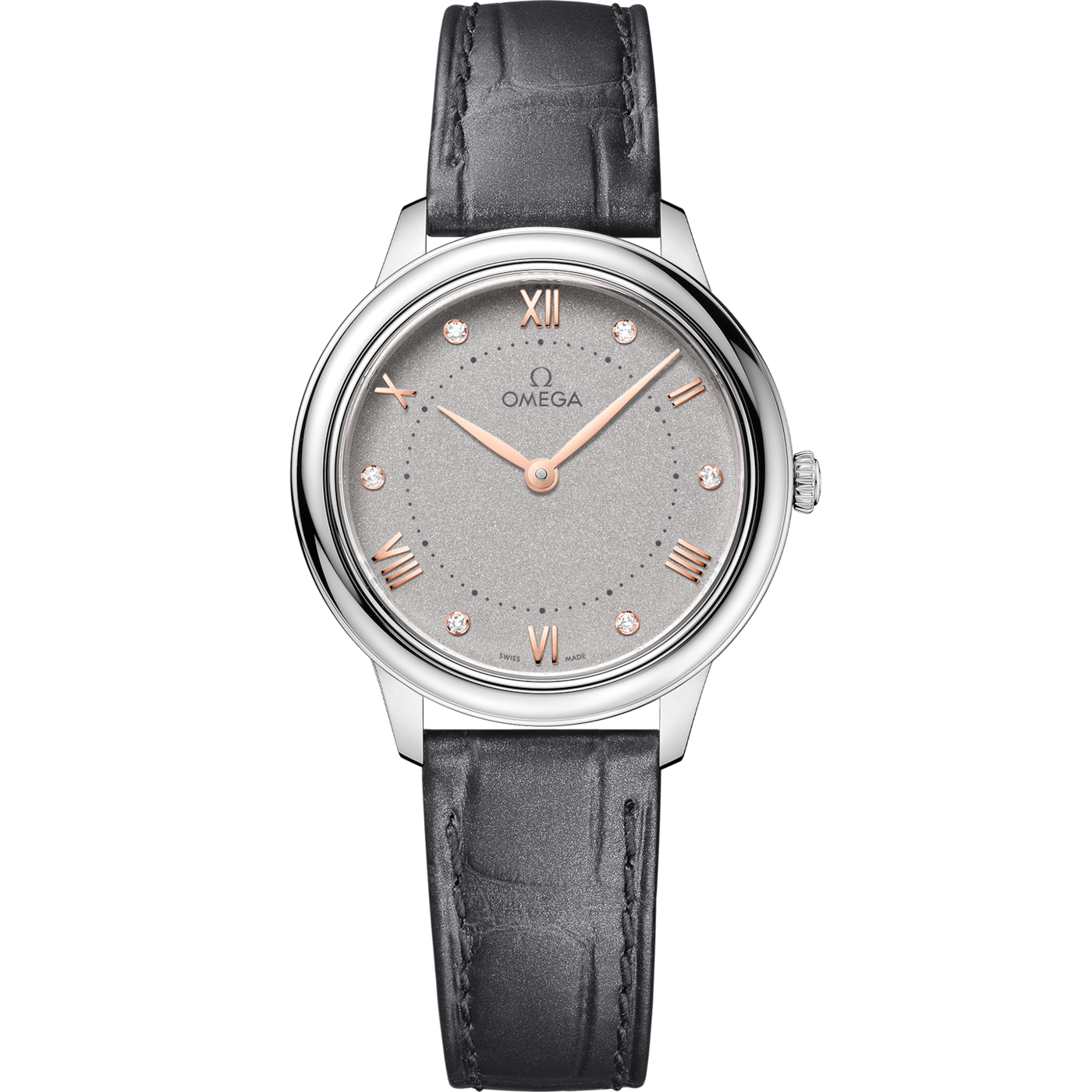 Omega De Ville Quartz 30 Stainless Steel / Grey - Diamond — Ref. 434.13.30.60.56.001