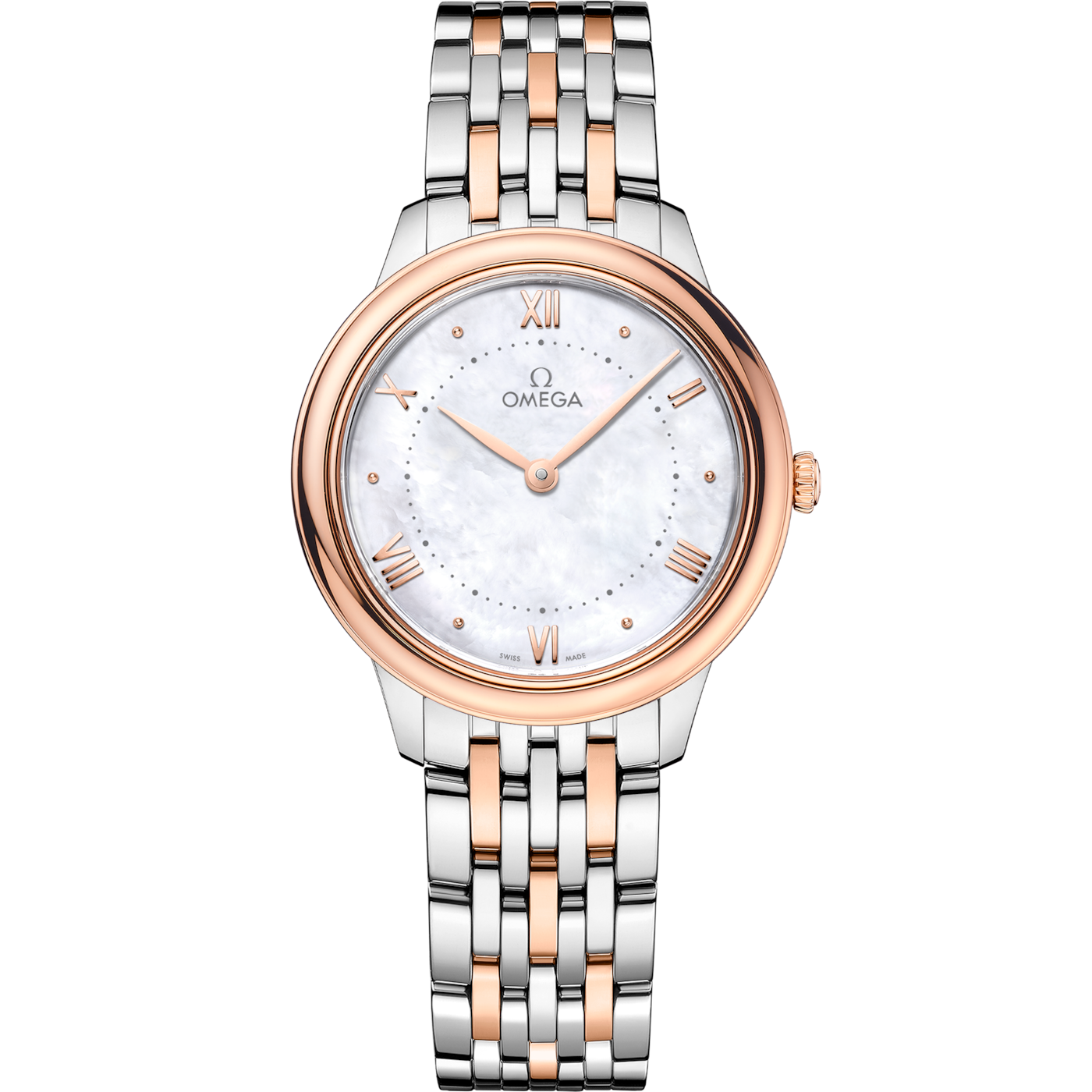 Omega De Ville Quartz 30 Stainless Steel - Sedna Gold / MOP - Diamond — Ref. 434.20.30.60.05.001