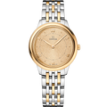 Omega De Ville Quartz 30 Stainless Steel - Yellow Gold / Champagne / Bracelet — Ref. 434.20.30.60.08.001