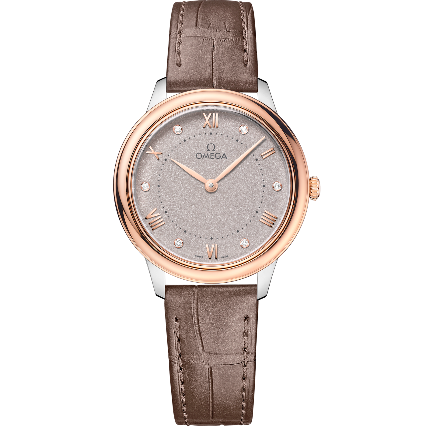 Omega De Ville Quartz 30 Stainless Steel - Sedna Gold / Grey — Ref. 434.23.30.60.52.001