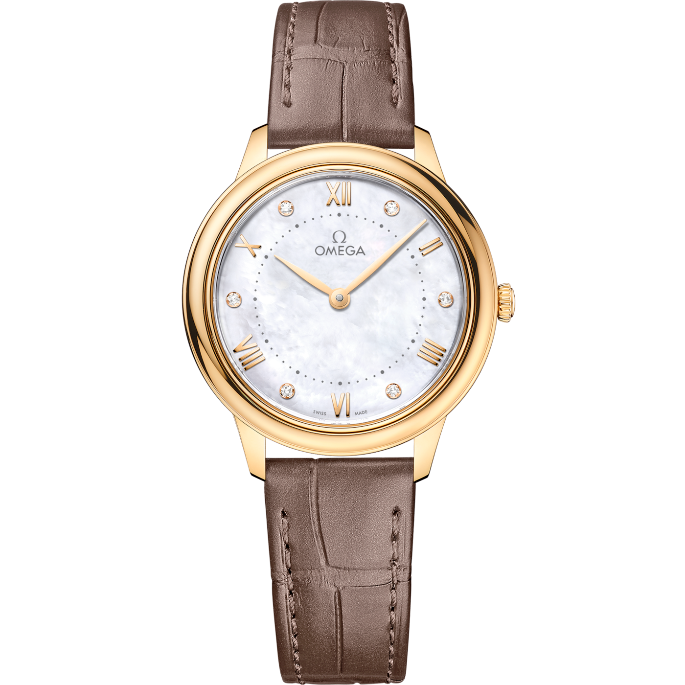 Omega De Ville Quartz 30 Yellow Gold / MOP - Diamond — Ref. 434.53.30.60.55.002