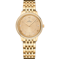 Omega De Ville Quartz 30 Yellow Gold - Diamond / Champagne - Diamond / Bracelet — Ref. 434.55.30.60.58.001