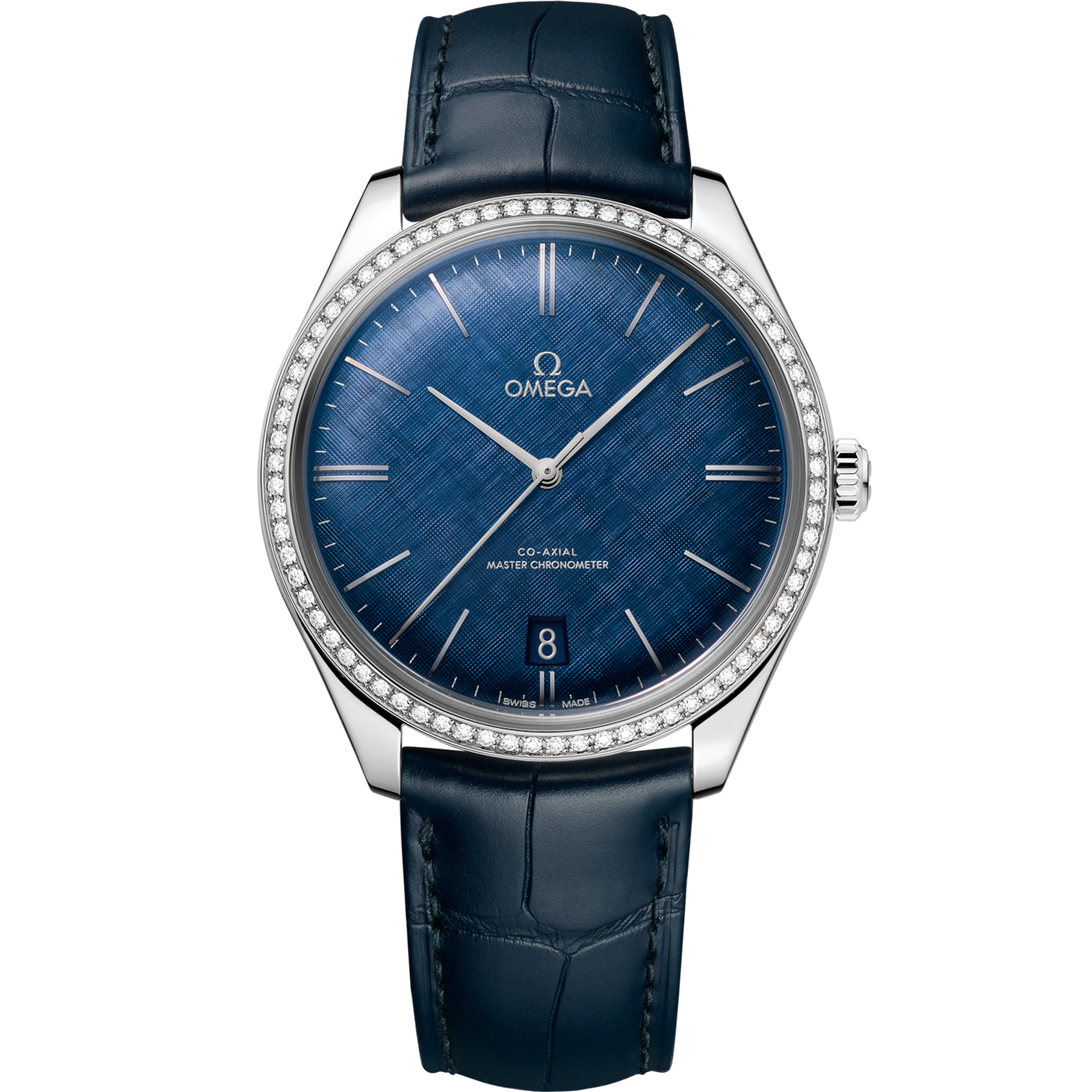 Omega De Ville Tr̩sor Master Chronometer Stainless Steel / Diamond / Blue — Ref. 435.18.40.21.03.001