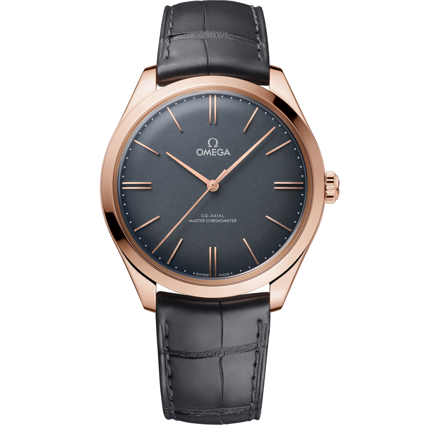 Omega De Ville Tr̩sor Master Chronometer Sedna Gold / Grey Enamel — Ref. 435.53.40.21.06.001