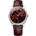 Omega De Ville Tr̩sor Master Chronometer Power Reserve Stainless Steel / Diamond / Burgundy — Ref. 435.18.40.22.11.001