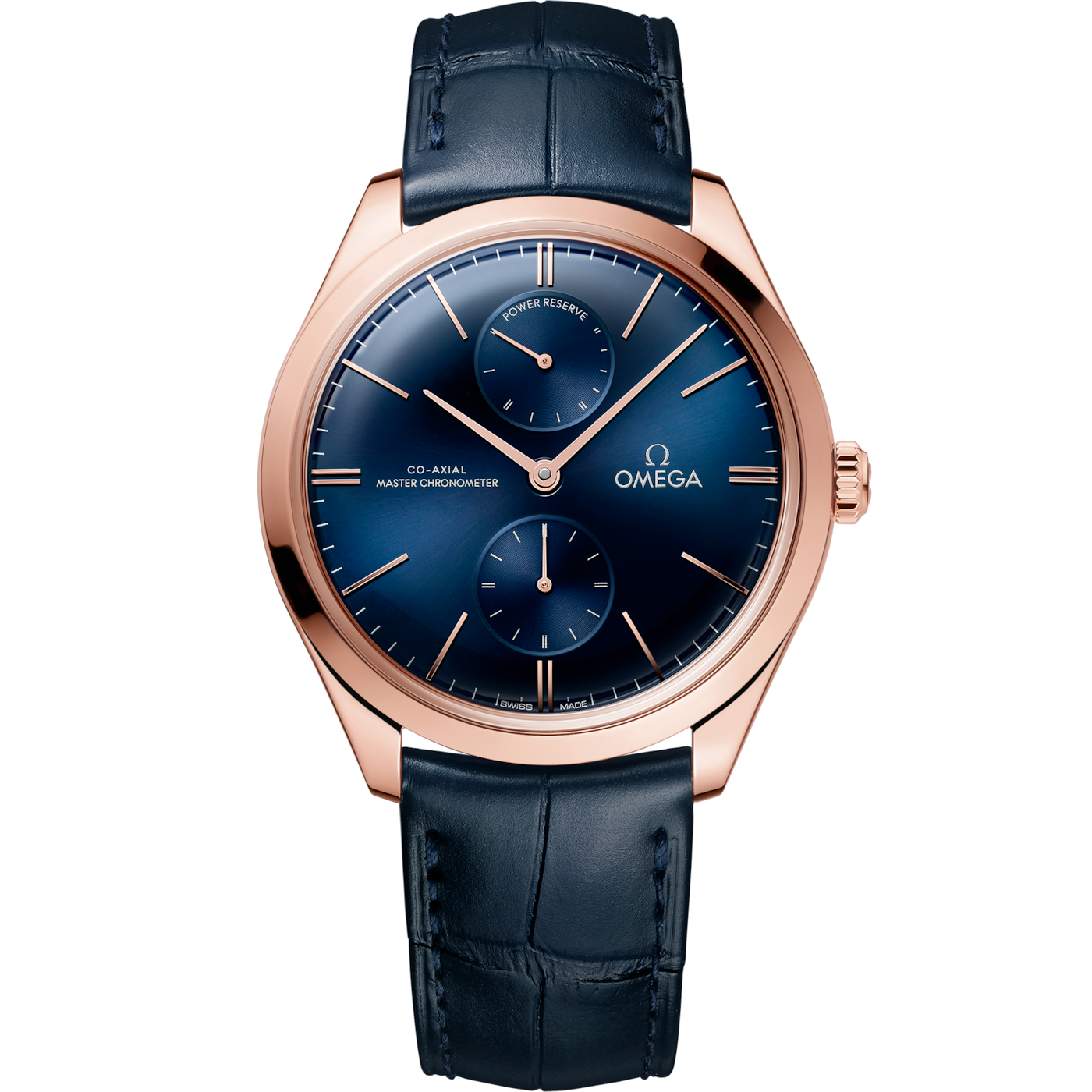 Omega De Ville Tr̩sor Master Chronometer Power Reserve Sedna Gold / Blue — Ref. 435.53.40.22.03.001
