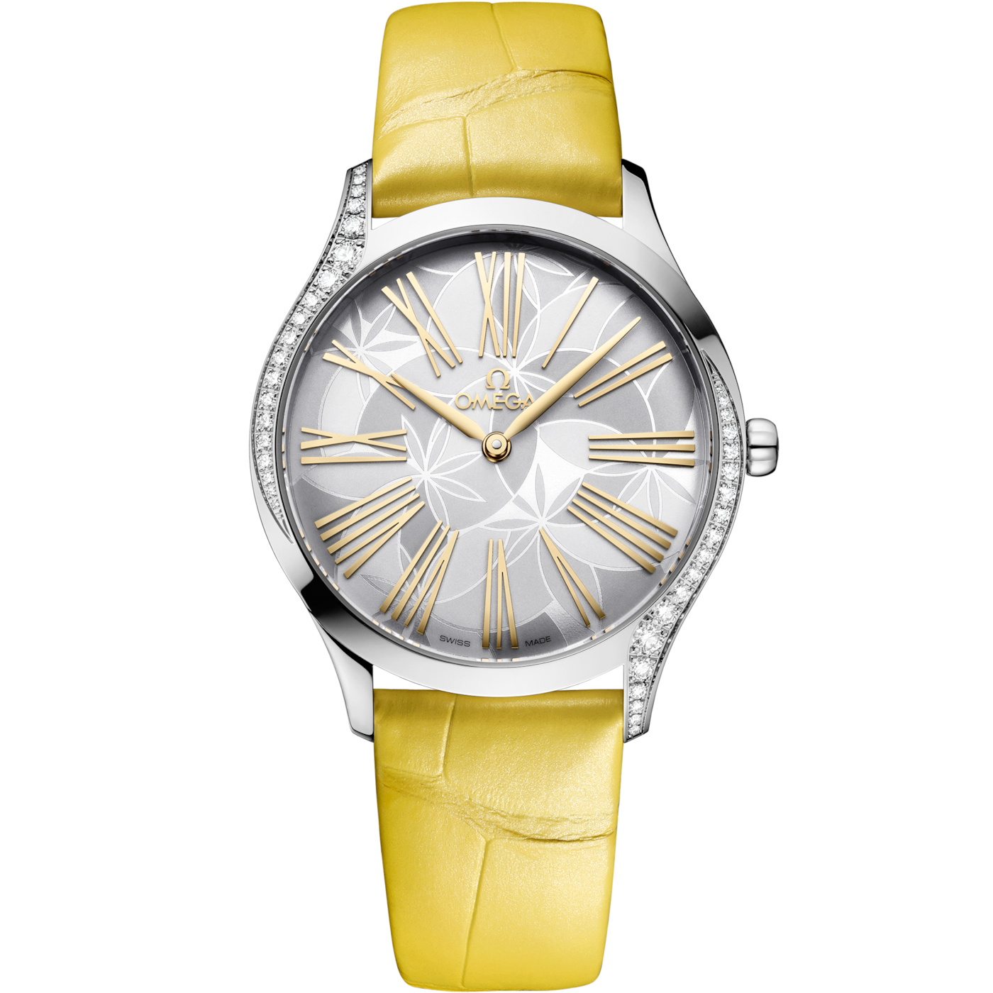 Omega De Ville Tr̩sor 36 Stainless Steel / Silver - Frangipani / Alligator — Ref. 428.18.36.60.02.002