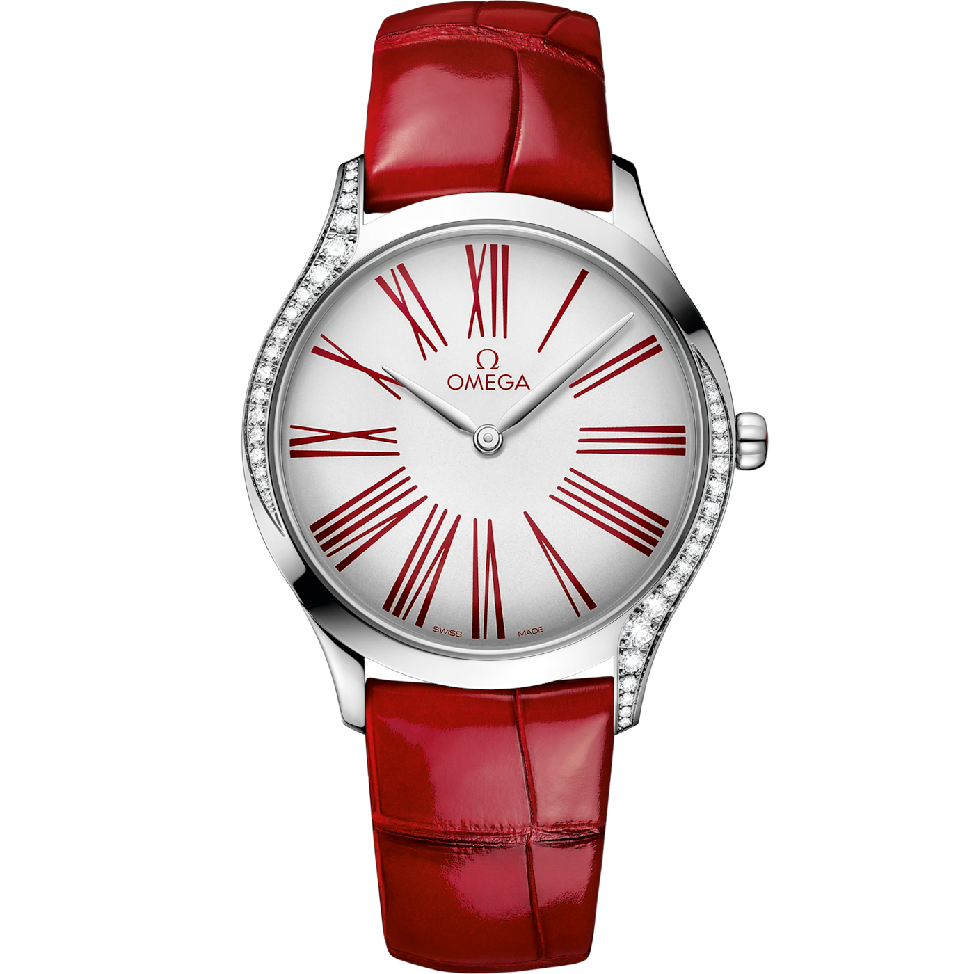 Omega De Ville Tr̩sor 36 Stainless Steel / White - Roman / Alligator — Ref. 428.18.36.60.04.002