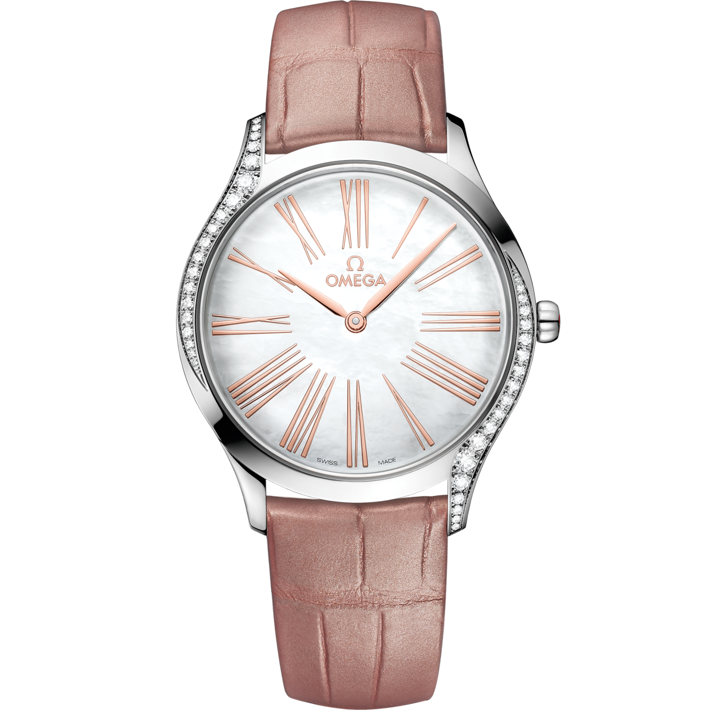 Omega De Ville Tr̩sor 36 Stainless Steel / MOP - Roman / Alligator — Ref. 428.18.36.60.05.002