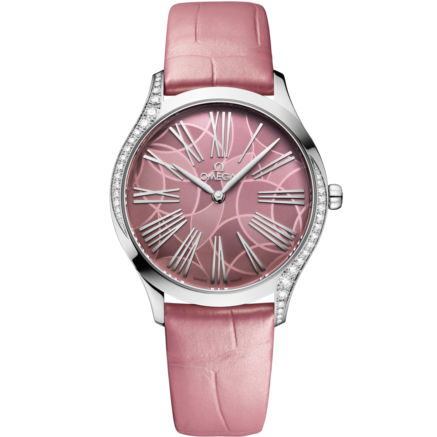 Omega De Ville Tr̩sor 36 Stainless Steel / Pink - Lotus / Alligator — Ref. 428.18.36.60.10.001