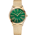 Omega De Ville Tr̩sor 36 Moonshine Gold / Malachite / Bracelet — Ref. 428.55.36.60.99.003