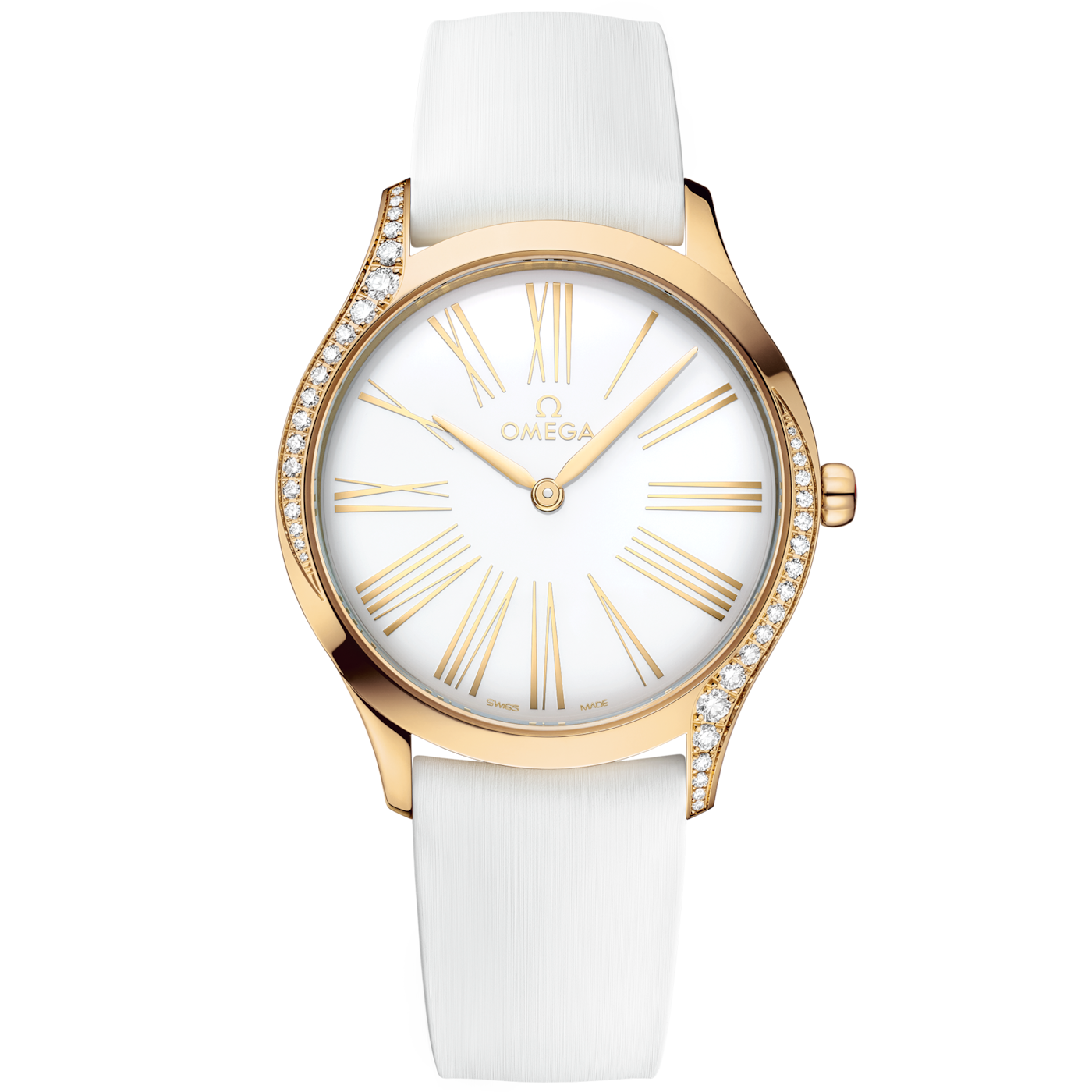 Omega De Ville Tr̩sor 36 Moonshine Gold / White - Roman / Rubber — Ref. 428.57.36.60.04.001