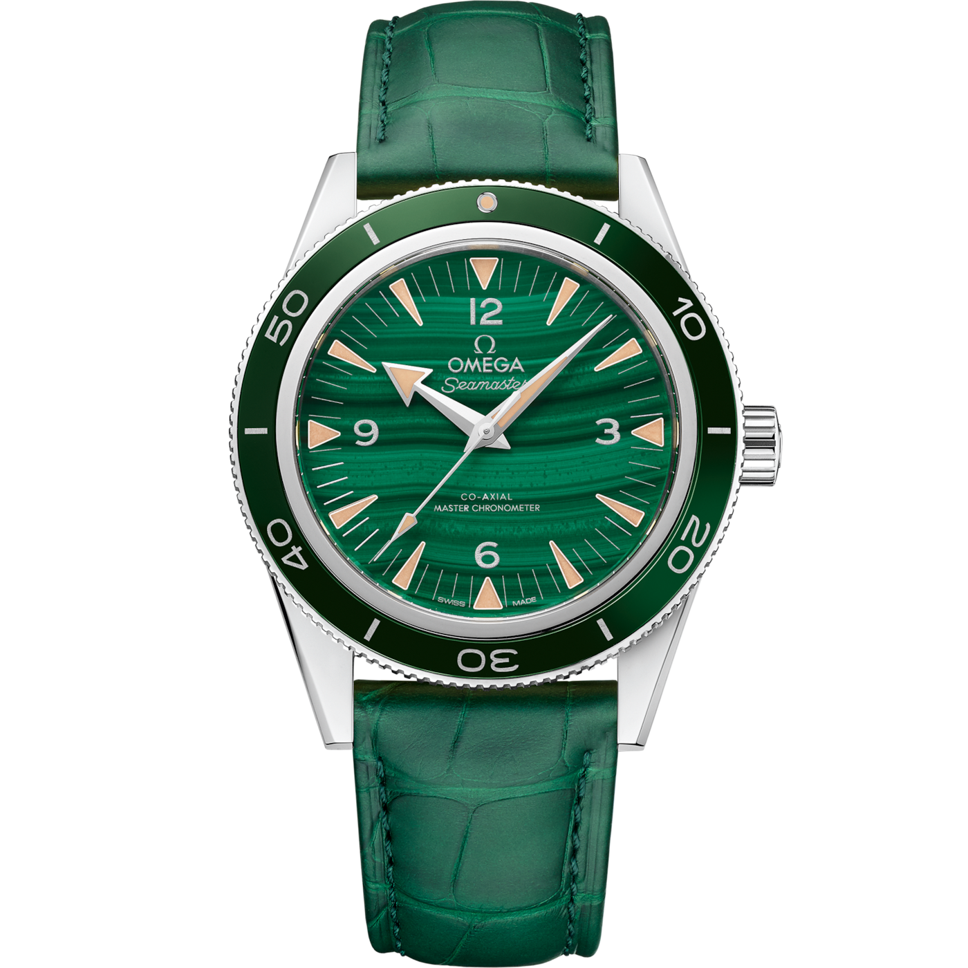 Omega Seamaster 300 Co-Axial Master Chronometer Platinum / Malachite — Ref. 234.93.41.21.99.001