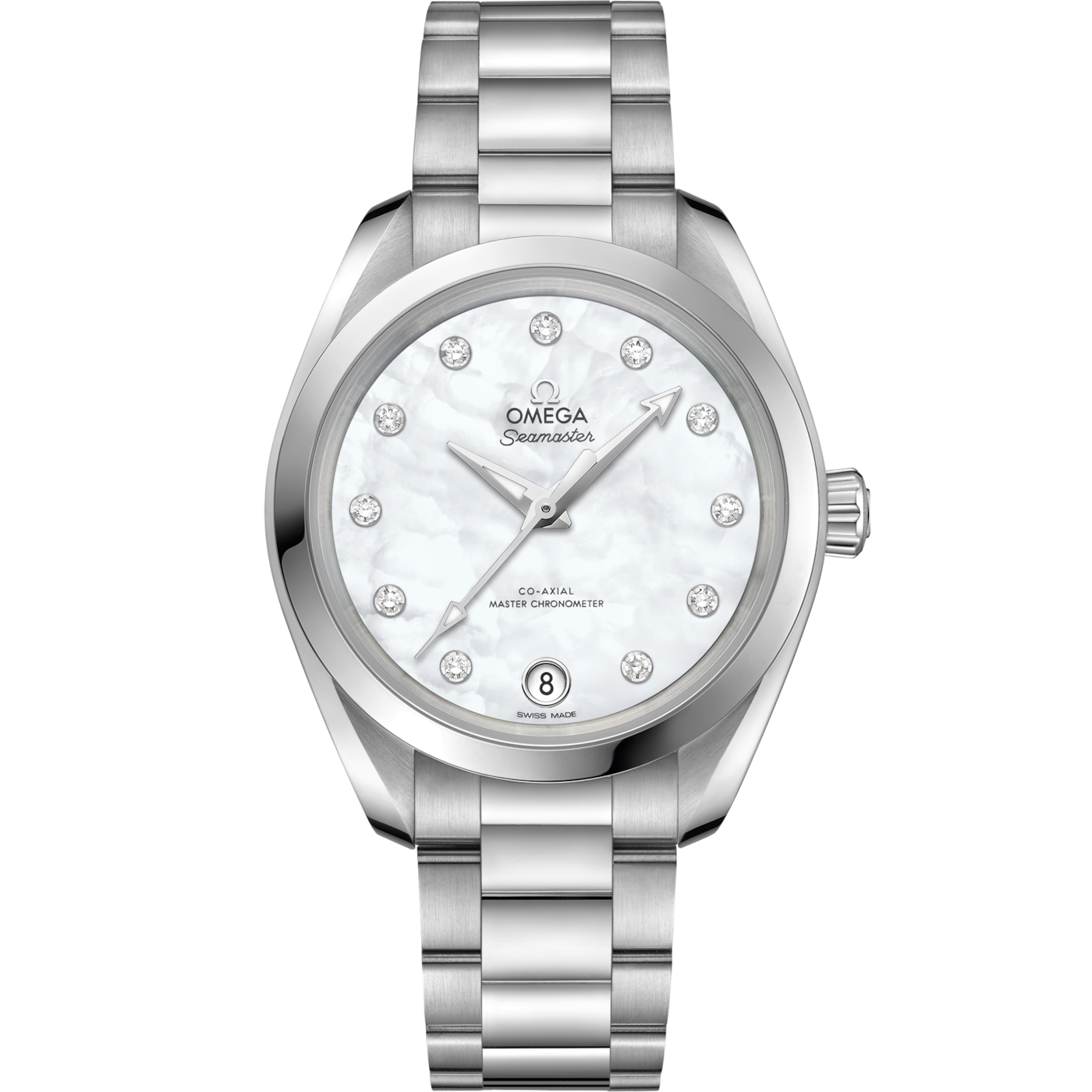 Omega Seamaster Aqua Terra 150M Master Chronometer 34 Stainless Steel / MOP / Bracelet — Ref. 220.10.34.20.55.001