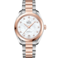 Omega Seamaster Aqua Terra 150M Master Chronometer 34 Stainless Steel / Sedna Gold / MOP / Bracelet — Ref. 220.20.34.20.55.001