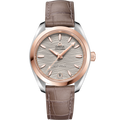 Omega Seamaster Aqua Terra 150M Master Chronometer 34 Stainless Steel / Sedna Gold / Grey-Waves / Alligator — Ref. 220.23.34.20.06.001