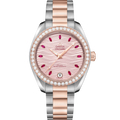 Omega Seamaster Aqua Terra 150M Master Chronometer 34 Stainless Steel / Sedna Gold / Diamond / Pink - Ruby / Bracelet — Ref. 220.25.34.20.60.001