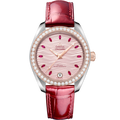 Omega Seamaster Aqua Terra 150M Master Chronometer 34 Stainless Steel / Sedna Gold / Diamond / Pink - Ruby / Alligator — Ref. 220.28.34.20.60.001