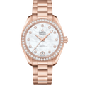Omega Seamaster Aqua Terra 150M Master Chronometer 34 Sedna Gold / Diamond / MOP / Bracelet — Ref. 220.55.34.20.55.001