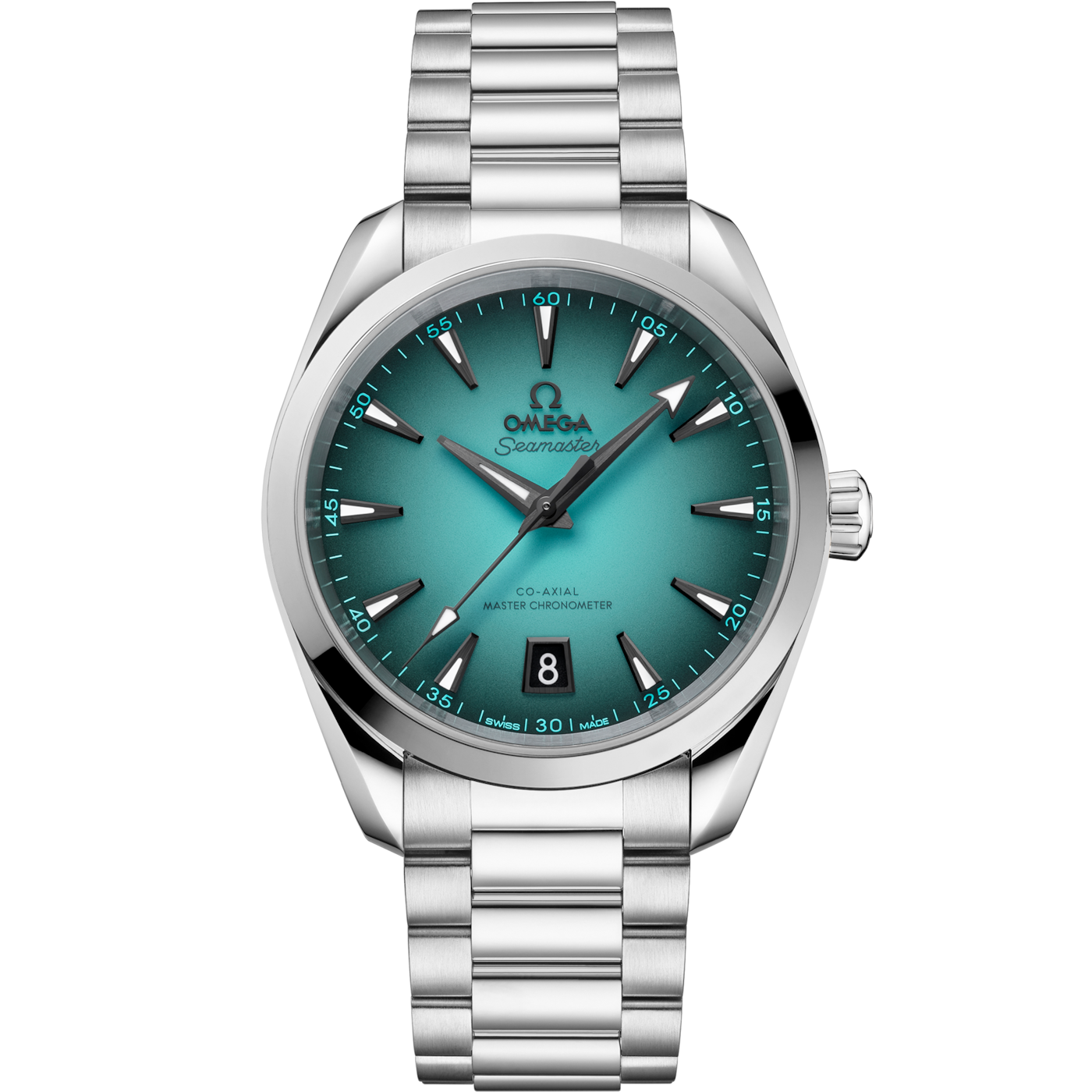 Omega Seamaster Aqua Terra 150M Master Chronometer 38 Stainless Steel / Turquoise / Bracelet — Ref. 220.10.38.20.03.005