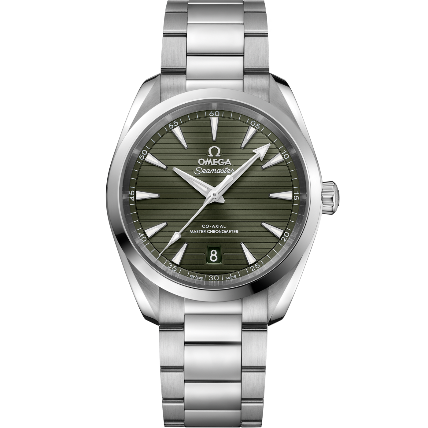 Omega Seamaster Aqua Terra 150M Master Chronometer 38 Stainless Steel / Green / Bracelet — Ref. 220.10.38.20.10.003