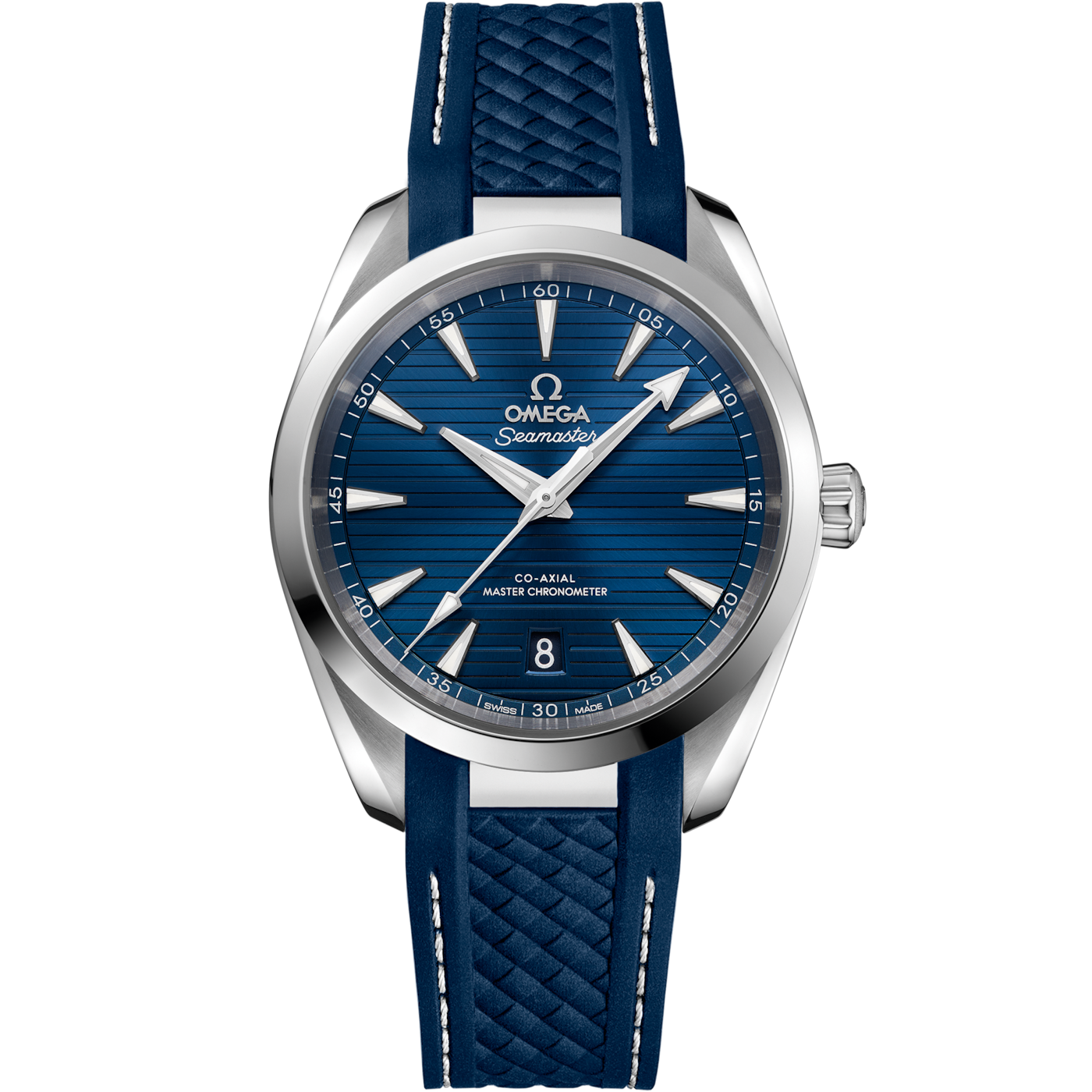 Omega Seamaster Aqua Terra 150M Master Chronometer 38 Stainless Steel / Blue / Rubber — Ref. 220.12.38.20.03.001