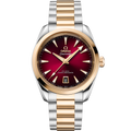 Omega Seamaster Aqua Terra 150M Shades Master Chronometer 38 Stainless Steel - Moonshine Gold / Red / Bracelet — Ref. 220.20.38.20.10.002