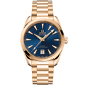 Omega Seamaster Aqua Terra 150M Shades Master Chronometer 38 Moonshine Gold / Blue / Bracelet — Ref. 220.50.38.20.03.001