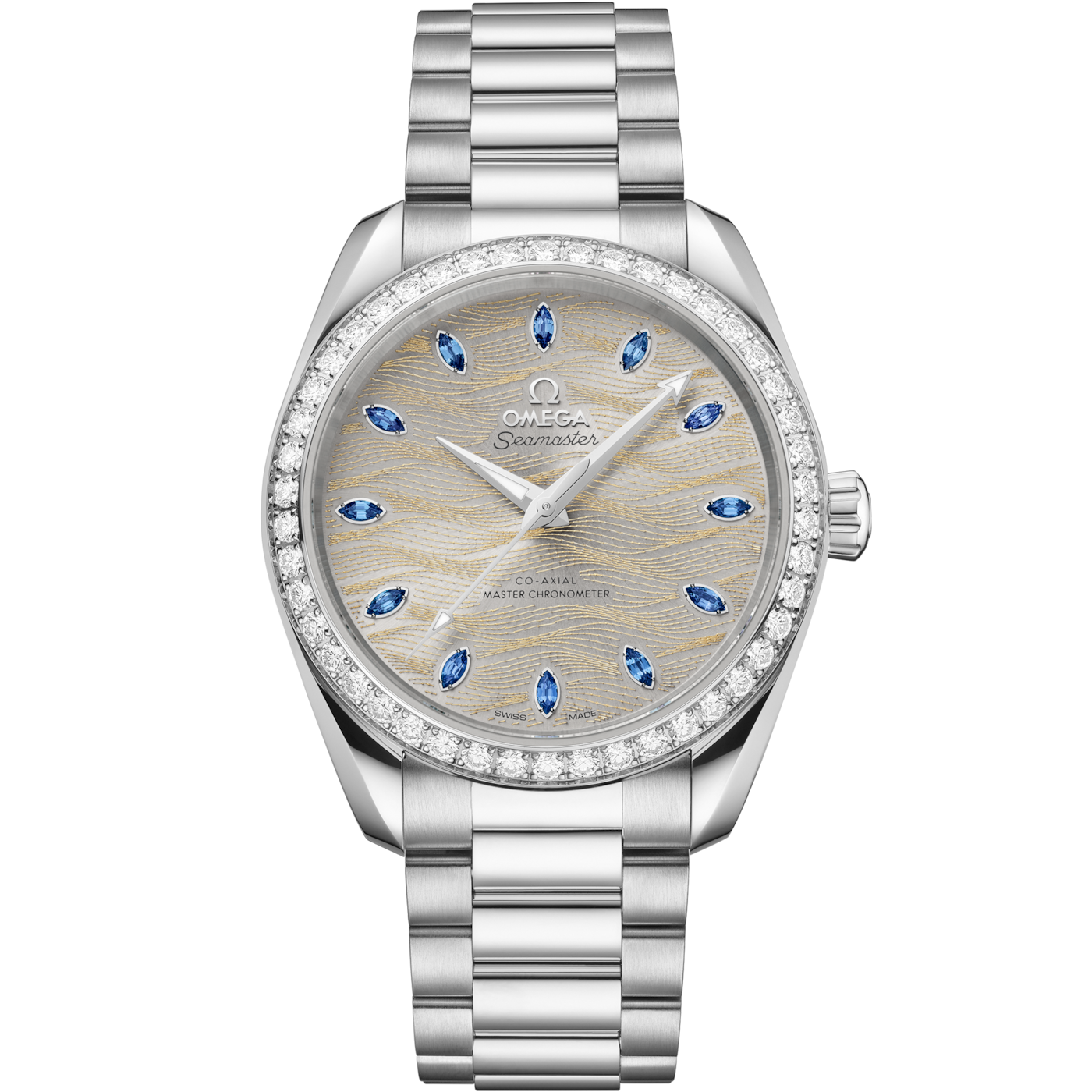 Omega Seamaster Aqua Terra 150M Master Chronometer 34 Canopus Gold - Diamond / Silver — Ref. 220.55.38.20.99.003