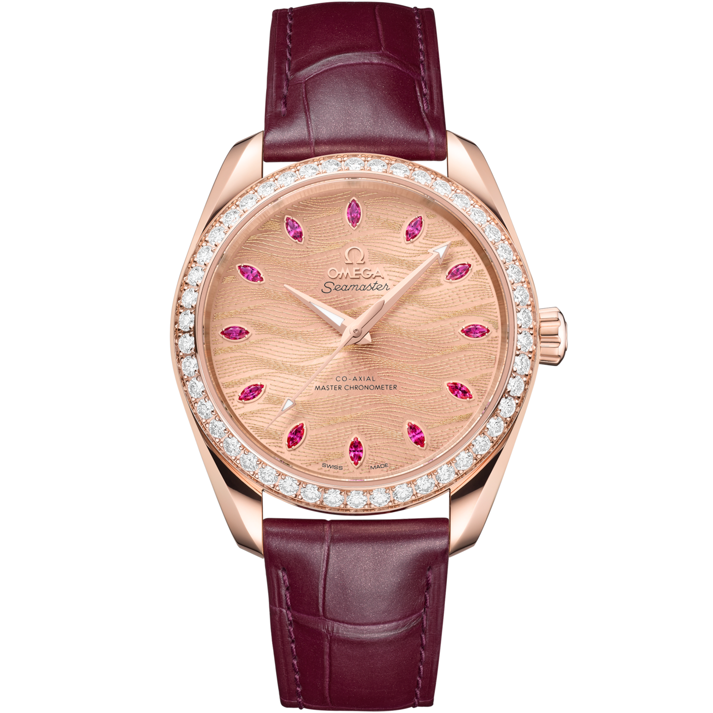 Omega Seamaster Aqua Terra 150M Master Chronometer 34 Sedna Gold - Diamond / Pink — Ref. 220.58.38.20.99.007