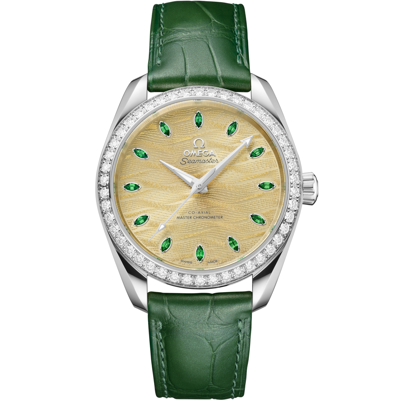 Omega Seamaster Aqua Terra 150M Master Chronometer 34 Canopus Gold - Diamond / Champagne — Ref. 220.58.38.20.99.008