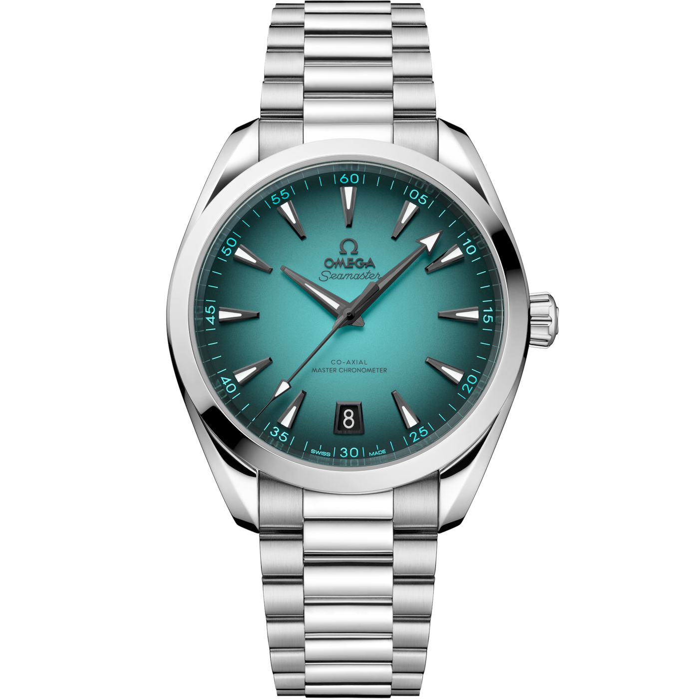 Omega Seamaster Aqua Terra 150M Master Chronometer 41 Stainless Steel / Turquoise / Bracelet — Ref. 220.10.41.21.03.006