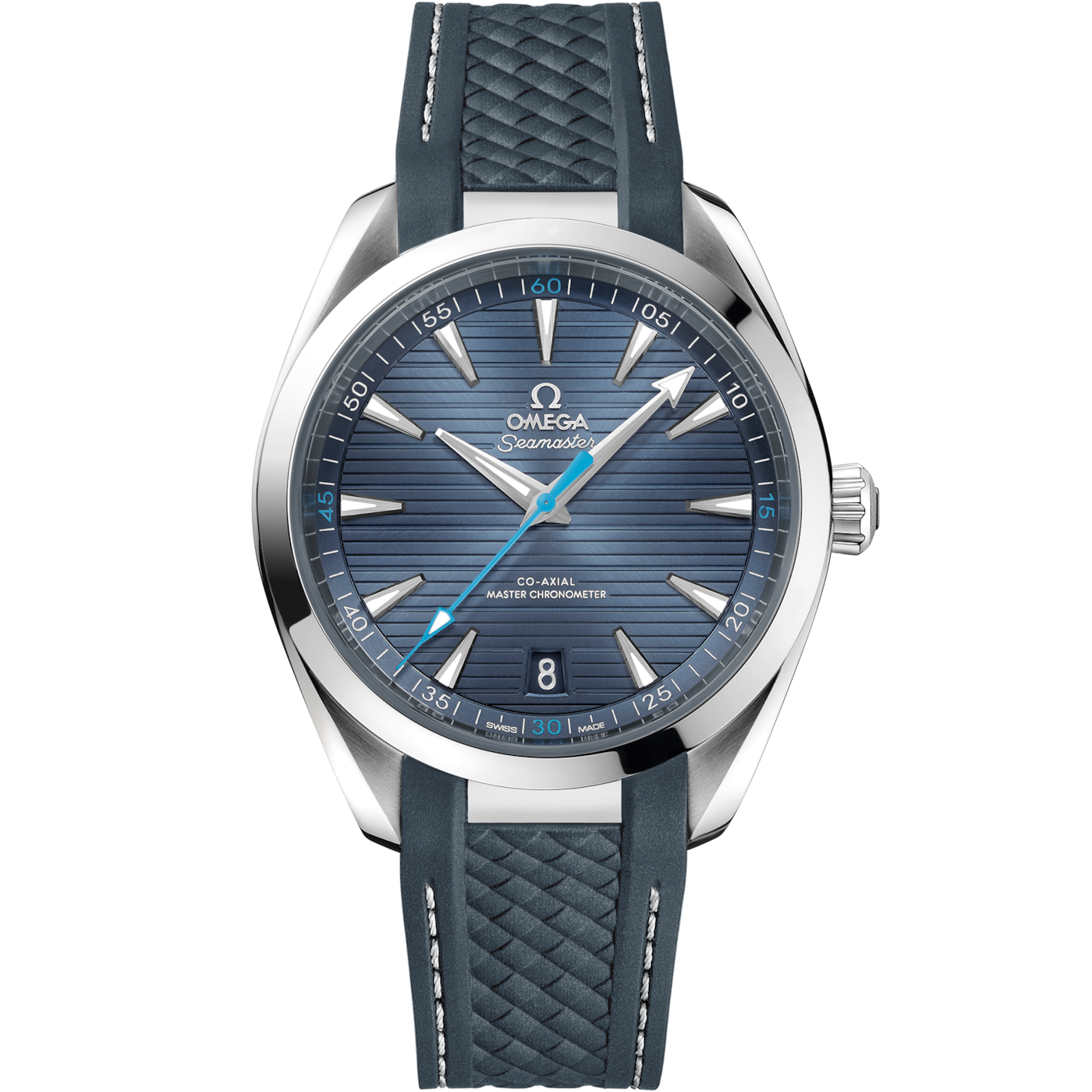 Omega Seamaster Aqua Terra 150M Master Chronometer 41 Stainless Steel / Blue / Rubber — Ref. 220.12.41.21.03.002