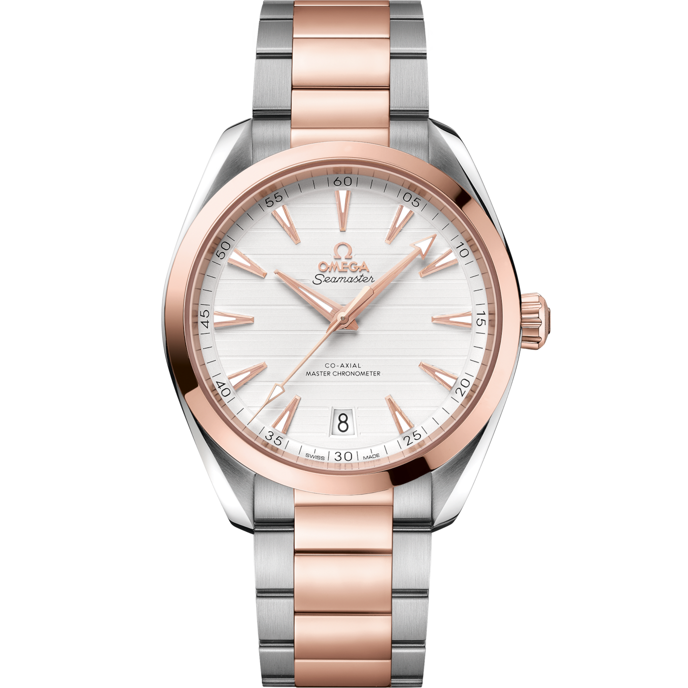 Omega Seamaster Aqua Terra 150M Master Chronometer 41 Stainless Steel / Sedna Gold / Silver / Bracelet — Ref. 220.20.41.21.02.001
