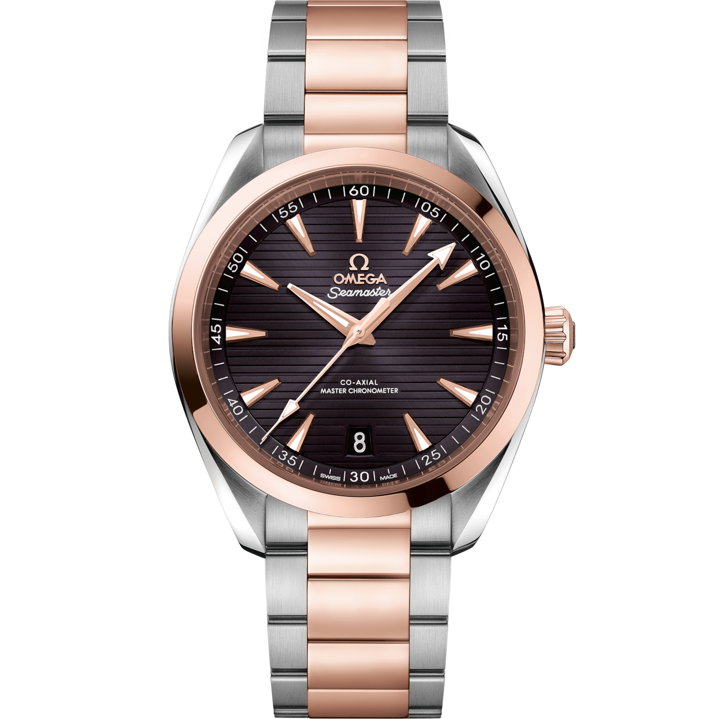 Omega Seamaster Aqua Terra 150M Master Chronometer 41 Stainless Steel / Sedna Gold / Grey / Bracelet — Ref. 220.20.41.21.06.001