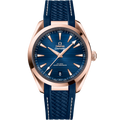 Omega Seamaster Aqua Terra 150M Master Chronometer 41 Sedna Gold / Blue / Rubber — Ref. 220.52.41.21.03.001