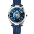 Omega Seamaster Aqua Terra 150M Master Chronometer 43 Worldtimer Stainless Steel / Blue / Rubber — Ref. 220.12.43.22.03.001