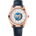 Omega Seamaster Aqua Terra 150M Master Chronometer 43 Worldtimer Sedna Gold / Silver / Alligator — Ref. 220.53.43.22.02.001