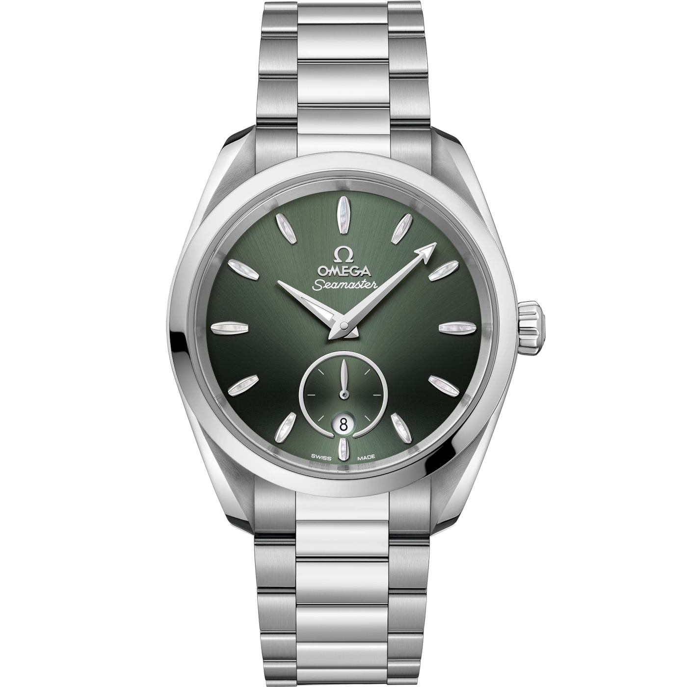 Omega Seamaster Aqua Terra 150M Master Chronometer Small Seconds 38 Stainless Steel / Green / Bracelet — Ref. 220.10.38.20.10.001