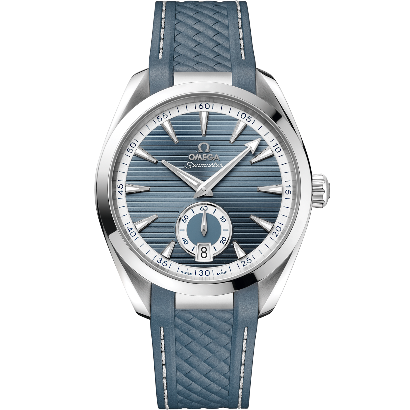 Omega Seamaster Aqua Terra 150M Master Chronometer Small Seconds 41 Stainless Steel / Blue / Rubber — Ref. 220.12.41.21.03.005