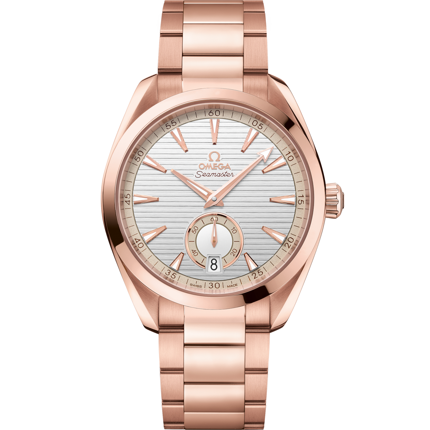 Omega Seamaster Aqua Terra 150M Master Chronometer Small Seconds 41 Sedna Gold / Silver / Bracelet — Ref. 220.50.41.21.02.002