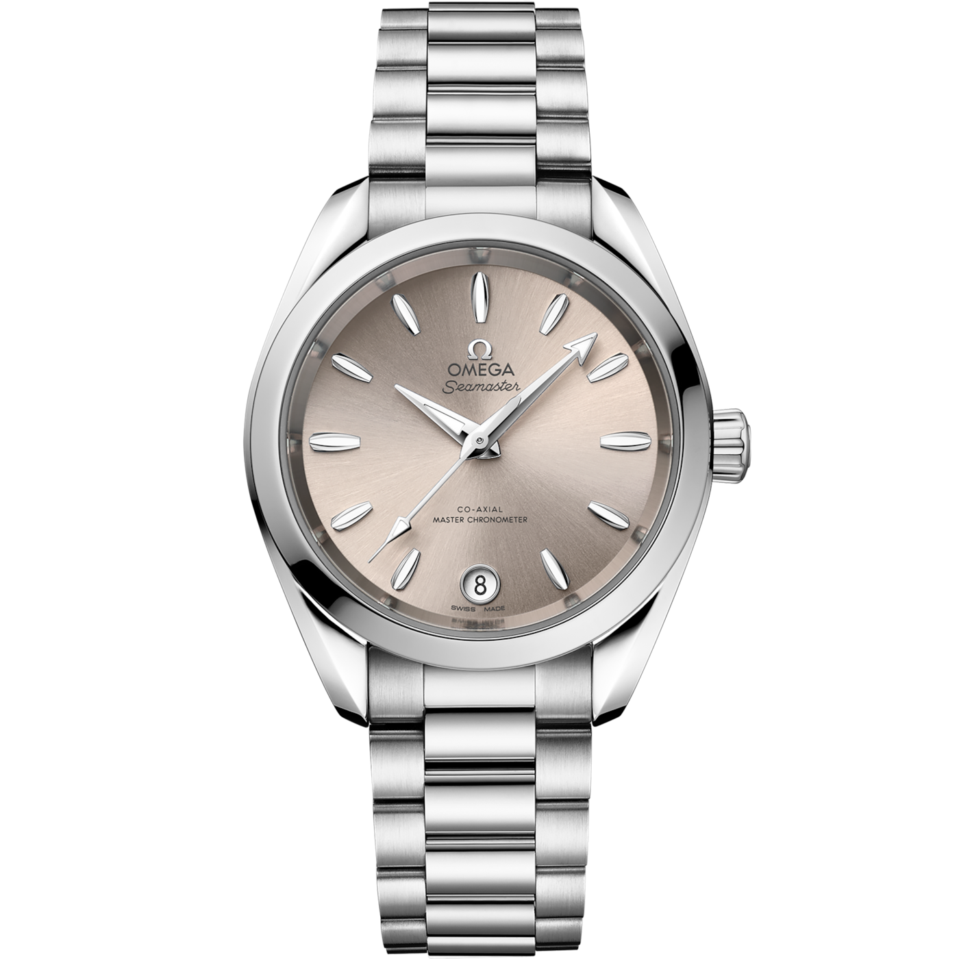 Omega Seamaster Aqua Terra 150M Master Chronometer 34 Stainless Steel / Sandstone / Bracelet — Ref. 220.10.34.20.09.001