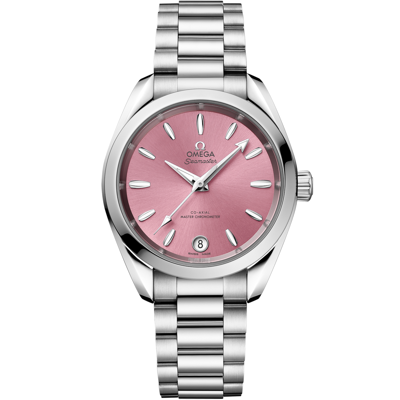 Omega Seamaster Aqua Terra 150M Master Chronometer 34 Stainless Steel / Shell Pink / Bracelet — Ref. 220.10.34.20.10.003