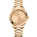 Omega Seamaster Aqua Terra 150M Shades Master Chronometer 34 Moonshine Gold / Champagne / Bracelet — Ref. 220.50.34.20.08.001