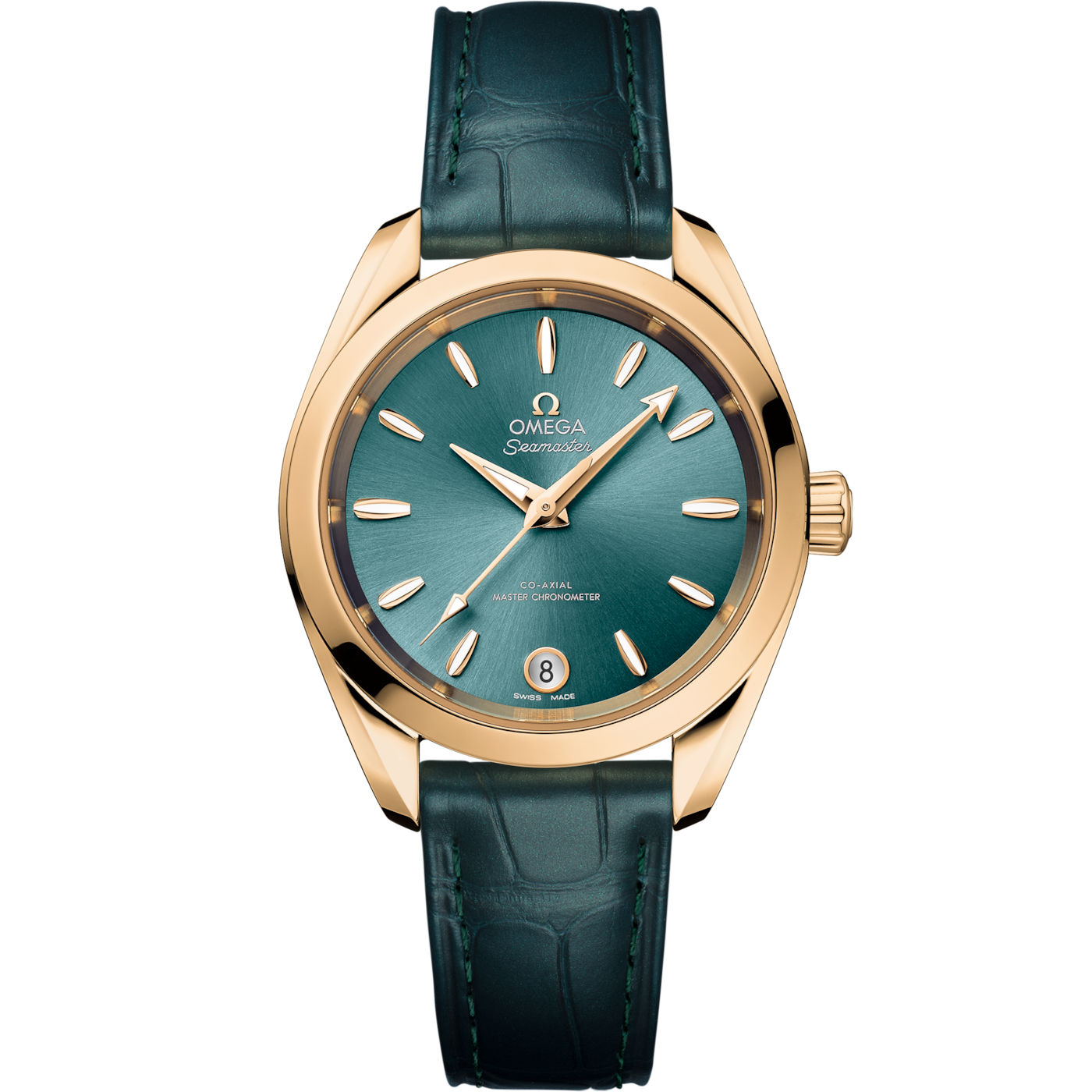 Omega Seamaster Aqua Terra 150M Master Chronometer 34 Moonshine Gold / Grey — Ref. 220.53.34.20.10.001