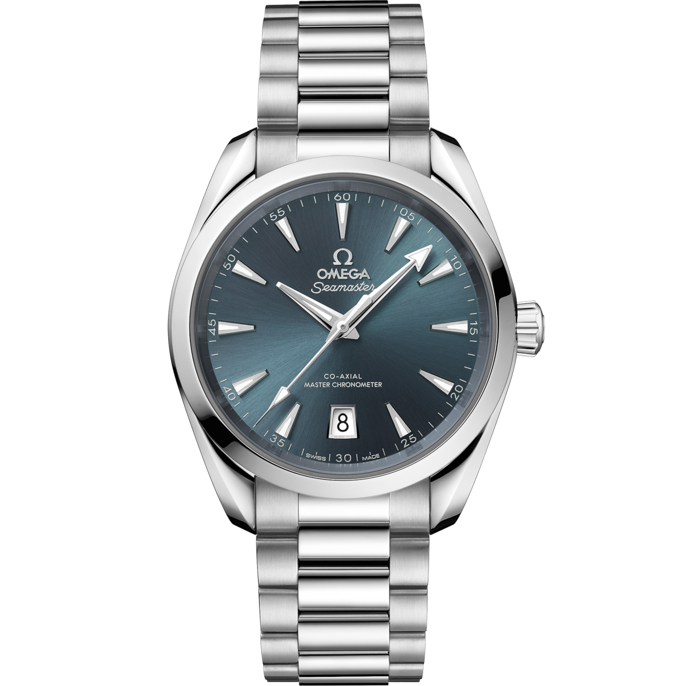 Omega Seamaster Aqua Terra 150M Master Chronometer 38 Stainless Steel / Atlantic Blue / Bracelet — Ref. 220.10.38.20.03.003