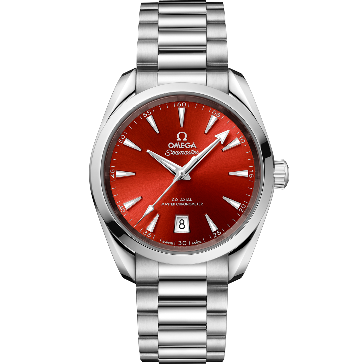 Omega Seamaster Aqua Terra 150M Master Chronometer 38 Stainless Steel / Terracotta / Bracelet — Ref. 220.10.38.20.13.003